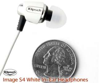 New Klipsch IMAGE S4 White Ear Bud Noise Isolating Headphone FREE 