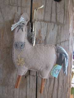 EwE LA Mule donkey doll horse wool ornament spring prim  