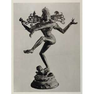 1928 Nataraja Dancing Shiva Hindu God King Dance India   Original 