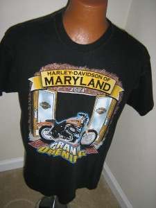 MENS HARLEY DAVIDSON MARYLAND SHIRT SZ L GRAND OPENING  