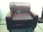 CLUB CHAIRS OVERSIZED IN BURGUNDY LEATHER(PRICED PER CLUB CHAIR)