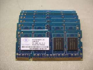 NANYA 512MB DDR2 PC2 4200 NT512T64UH8A0FN 37B LOT OF 8#  