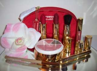 Estee Lauder 2010 Holiday Makeup Gift Set + Coach Cosmetic Bag RED