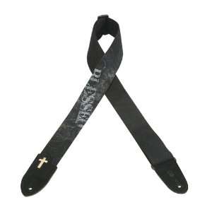 Guitar Strap, MC8PC 003, 2 cotton guitar strap with printed Christian 