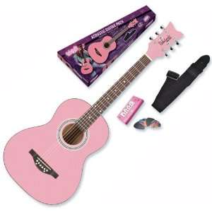   Miss Acoustic Bubble Gum Pink Guitar Starter Pack Musical Instruments