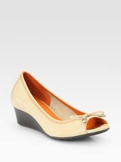 Cole Haan   Air Tali Leather Peep Toe Wedge Sandals    