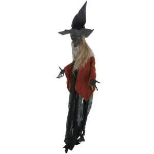  Animated Black Witch Portiere Halloween Prop