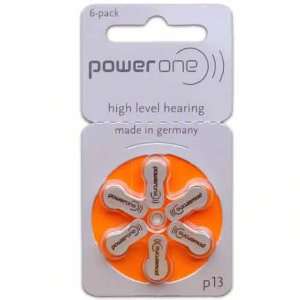 Hearing Aid Battery Powerone size 13 made in Germany Genuine 60 Pack