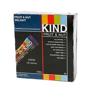 KIND Fruit + Nut Nutrition Bars, Minis, Fruit & Nut Delight 5 ea 