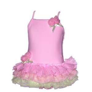 Kate Mack Infant Toddler Little Girls Pink Rose Tutu Swimwear 3M 6X
