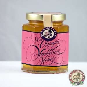 Wild Olympic Red Huckleberry Honey (3 8oz Jars)  Grocery 