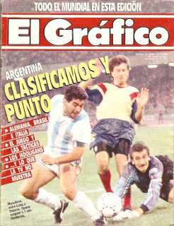SOCCER WORLD CUP 1990 Magazine ARGENTINA Vs Romania  