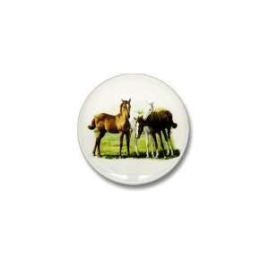  Mini Button Trio of Horses 