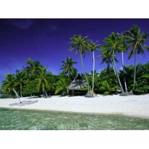 Beach and Palm Trees, Tahiti, Society Islands, French Polynesia, South 