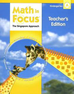Math in Focus The Singapore Approach Grade K 1st Sem  