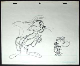 Tom and Jerry Model Drawing by Maurice Noble from Nobles Personal 