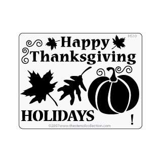   Collection Thanksgiving Motif Embossing Brass Stencil