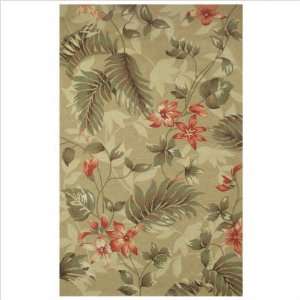  Poly Loop Tropical Leaves Outdoor Rug Size 8 x 10 
