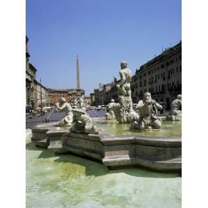  Fountains, Piazza Navona, Rome, Lazio, Italy Premium 