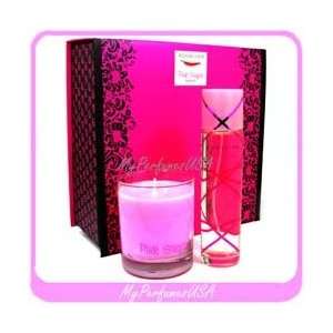 Pink Sugar Fragrance Candle Set By Aquolina 3.4 Oz 100 Ml Edt (Eau De 