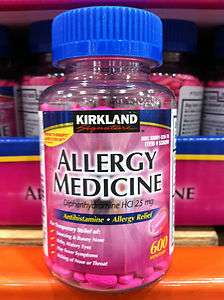 Kirkland Allergy Medicine Diphenhydramine HCl 25 mg 600 minitab 