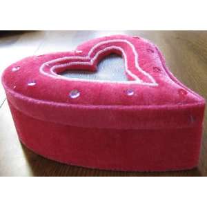  Pink Velvet Heart Box 