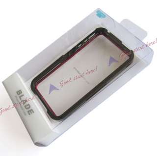   Blade Element Metal Bumper Cover Case For iPhone 4 4G Black&Red  