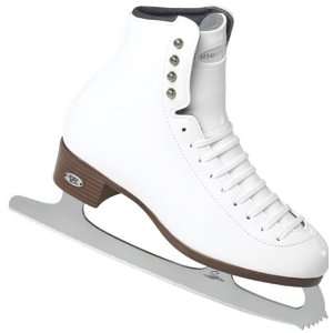  Riedell Ice Skates 133 TS Womens White   Size 8   Wide 