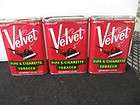 Lot of 3 Vintage Velvet Tobacco Pocket Tins.