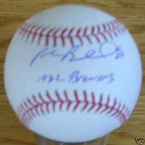 1982 Brewers MARK BROUHARD Signed MLB Baseball AUTO  