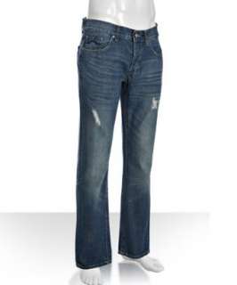Just A Cheap Shirt denim blue distressed straight leg jeans   