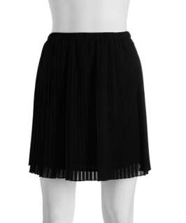 BCBGeneration black accordion pleated mini skirt