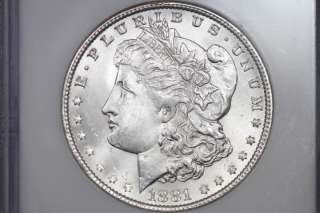 1881 P Morgan Silver Dollar MS64 NGC United States Mint Coin  