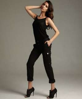 Dolce & Gabbana black cotton stretch skinny cargo pants   up 