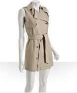 Fulton sand stretch cotton trench dress with Cesare Paciotti 