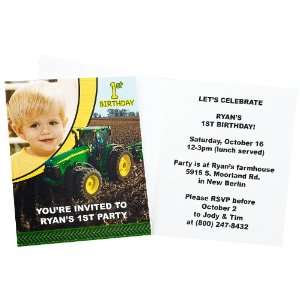  John Deere 1st Birthday Personalized Invitations (8 