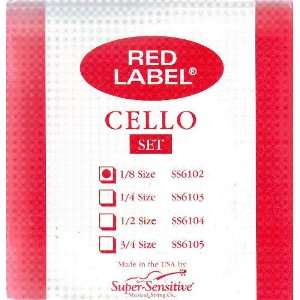  Super Sensitive Cello Set Red Label 1/8 Size Orchestra 