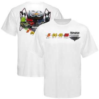 Hendricks Motorsports Chevy 100th Anniversary T Shirt   White  
