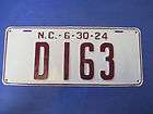 1924 north carolina dealer license plate repainted expedited shipping 