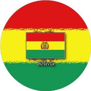  58mm Round Badge Style Fridge Magnet Bolivia Flag