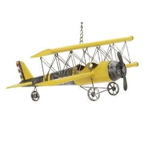   Metal Bi Plane Airplane Model Toy Replica   Yellow