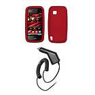 for Nokia Nuron 5230 Red case+Car Charger+ABX