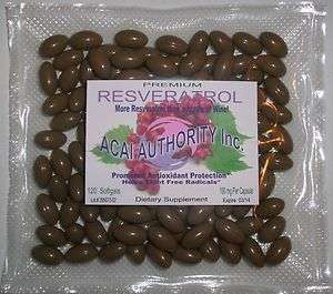 NEW Resveratrol Nutrition Dietary Supplement 120ct Bag  