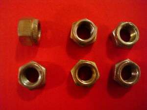 14 1203 TRIUMPH BSA 3/8 CLEVELOCK NUTS THIICK UNF 6PCS  