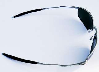   PICS NEW Oakley Whisker Sunglasses Silver w. Dark Grey Lens 05 716