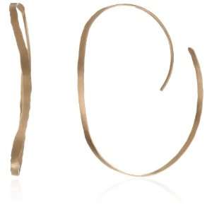   Renee Garvey 14k Rose Gold Large Matte Spiral Hoop Earrings Jewelry