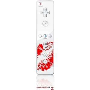  Wii Remote Controller Skin   Big Kiss Lips Red on White by 