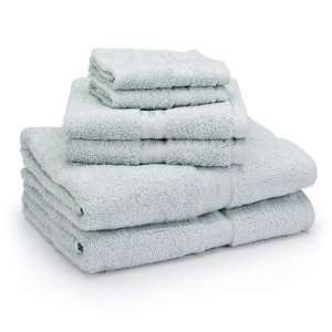  6 Piece Combed Cotton Towel Set in Duck Egg