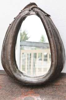Large Leather Horse collar with mirror   Vintage  