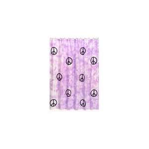 com Purple Groovy Peace Sign Tie Dye Kids Bathroom Fabric Bath Shower 